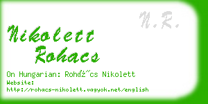 nikolett rohacs business card